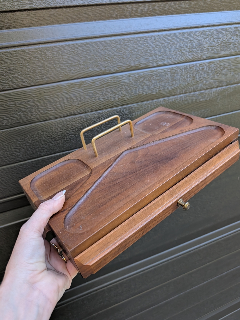 MCM Vintage Men's Jewelry Box Valet With Brass Accents